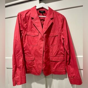 Talbots Womens, Sz 12 Raspberry Pink Classic Jacket, Cotton/Spandex